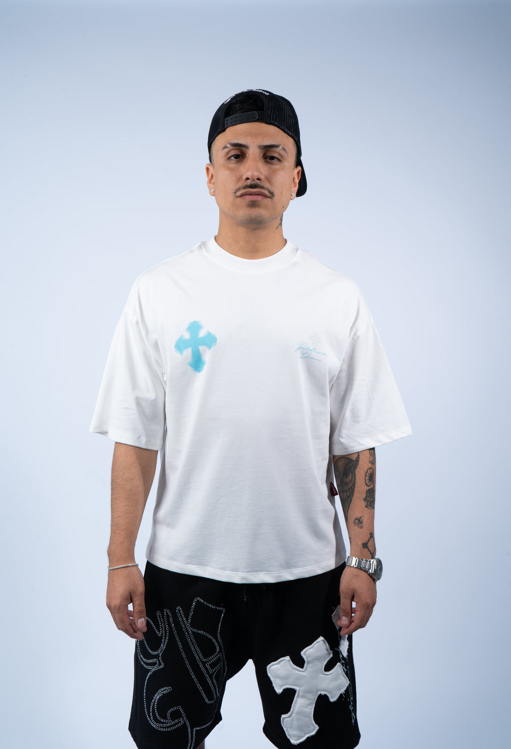 Blessd Hot Turquoise/White T-Shirt