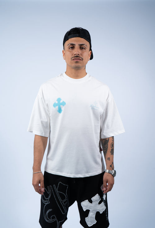 Blessd Hot Turquoise/White T-Shirt